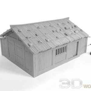 Japan- Samurai Farmhouse VER 4 DnD Miniature Wargaming Terrain for Dungeons and Dragons, D&D, Pathfinder, Tabletop, 28mm, Gifts