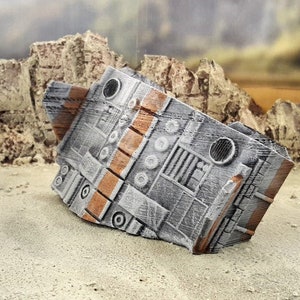 28mm Legion Imperial Assault Starship Wreck Spaceship D Wargaming Terrain | Scenery Terrain | Miniature Terrain