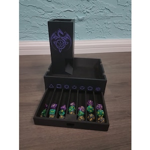 Portable Magnetic Dice Box, Tray, and Tower | DnD Dice Box | DnD Dice Tower | DnD Dice Tray | DnD | DnD Accessories | DnD Gift