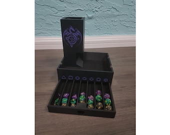 Portable Magnetic Dice Box, Tray, and Tower | DnD Dice Box | DnD Dice Tower | DnD Dice Tray | DnD | DnD Accessories | DnD Gift