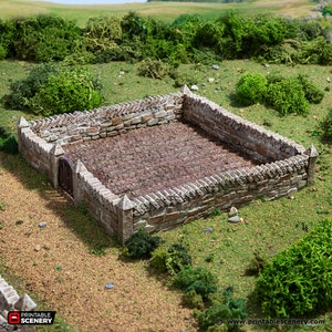 Dirt Farm Fields Set DnD Terrain for Dungeons and Dragons Terrain, D&D, D and D, Pathfinder, Miniature, Wargaming, Gifts
