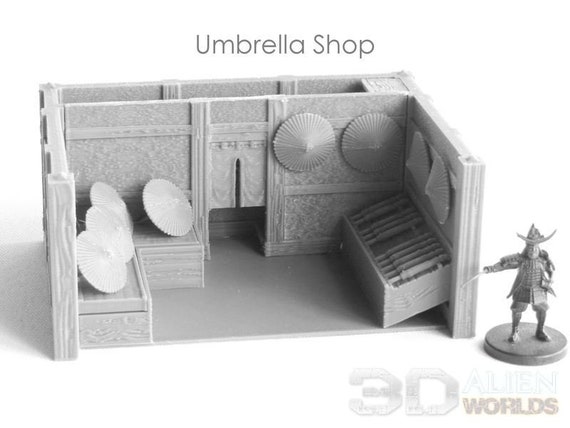 Japan Samurai Shop Set Dnd Miniature Wargaming Terrain for