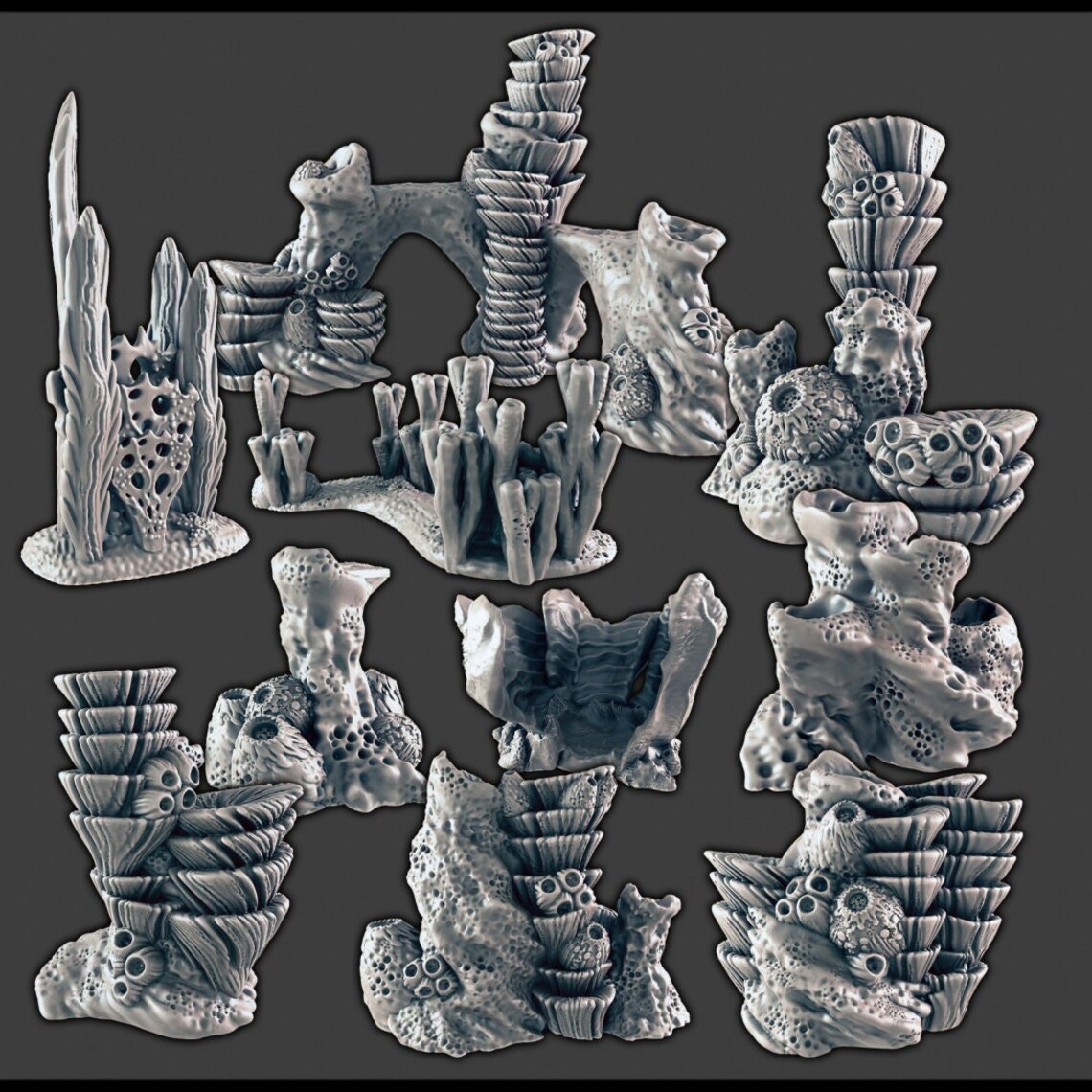 Underwater Races Pathfinder Underwater Corals Set Dnd Terrain for Dungeons and Dragons Terrain, D&D ...