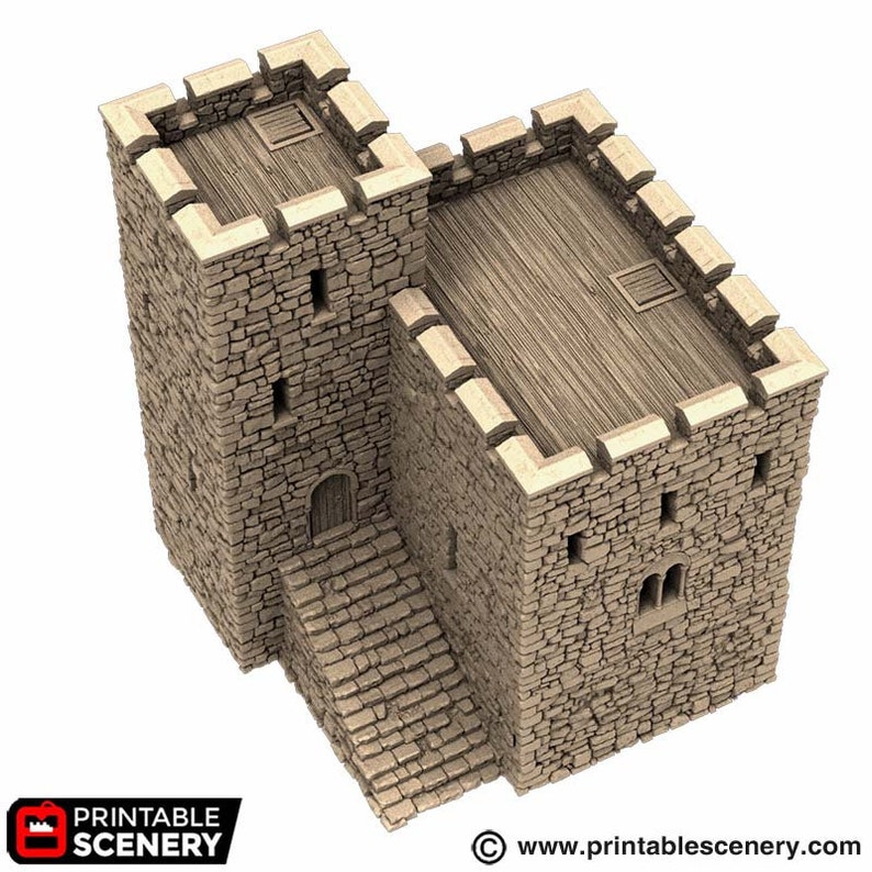 Norman Stone Fort DnD Terrain for Dungeons and Dragons, D&D, D and D, Miniature, Wargaming, Tabletop, Gifts image 3