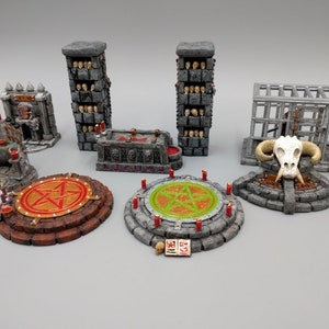 Terreno em miniatura DnD oculto e maligno | Dungeons and Dragons, D&D, Pathfinder, Mesa, Scatter, 28mm, EC3D, 32mm, 15mm