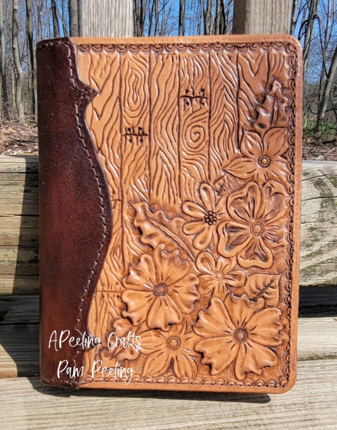 Hand Tooled Leather Journal Cover - Etsy
