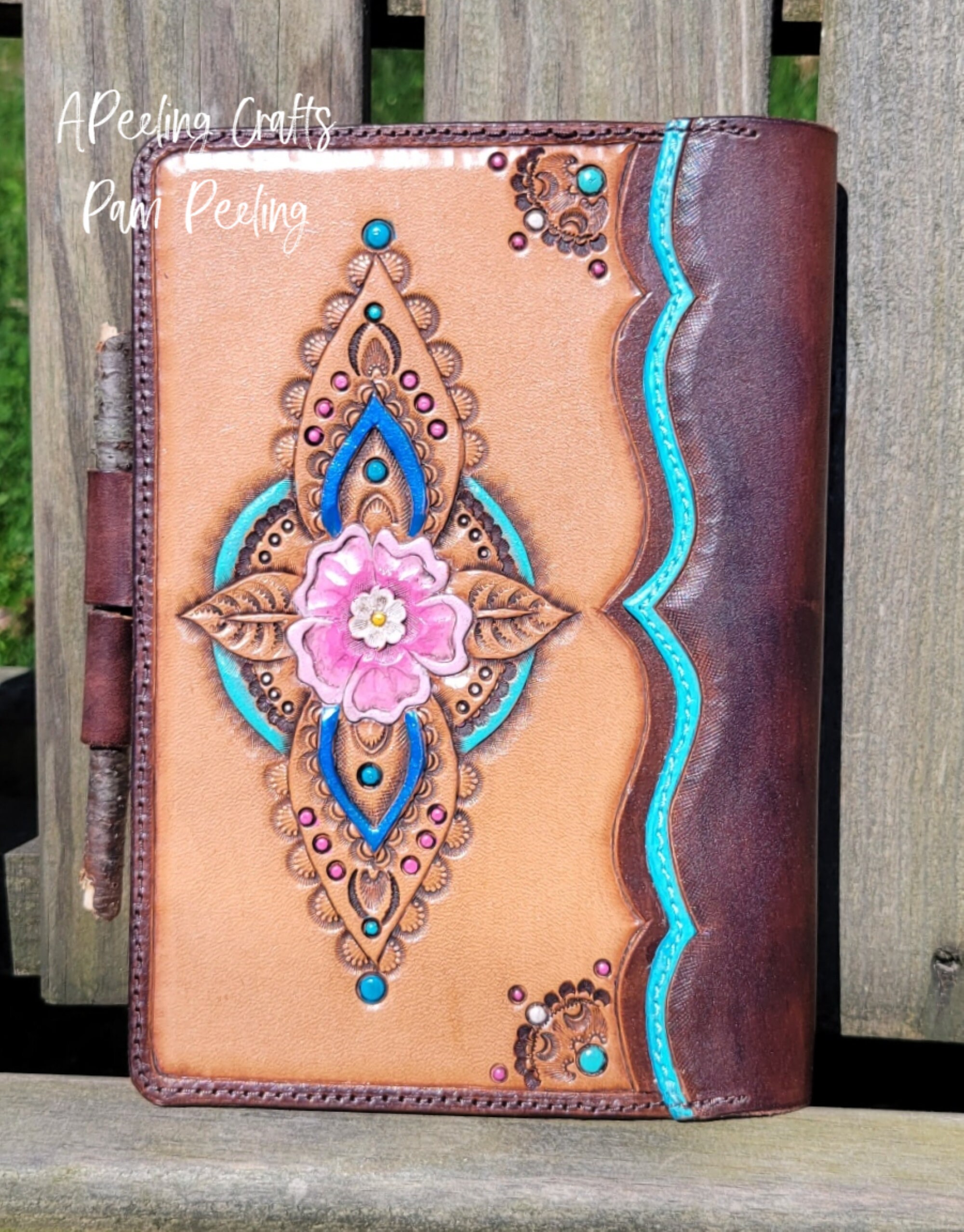 Hand Tooled Leather Journal Cover - Etsy