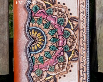 Hand Tooled Leather Journal Cover
