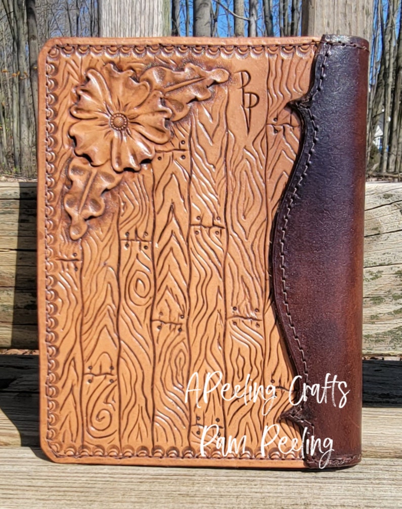 Hand Tooled Leather Journal Cover - Etsy