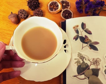 AUTUMN BONFIRE ~ Organic Herbal Tea ~ Warm and Spicy Autumn Tea ~ Coffee Substitute ~ Samhain Ritual tea ~