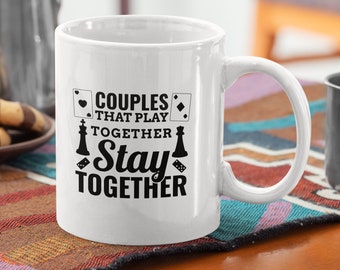 Gamers Funny Coffee Mug - Couples Who Game Together, Stay Together, Couple Gamer Mug, Valentines Gift, Anniversary Mug, Valentine Day Gift