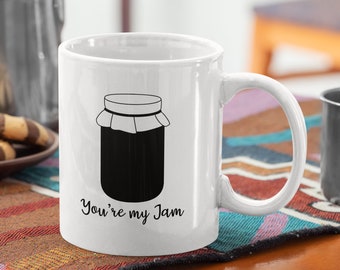 Food Pun Valentine Lustige Kaffeetasse - You're My Jam, Jahrestag Geschenk, Valentinstag Geschenk, Süßes Geschenk für Freundin, Frau, Freund, Ehemann