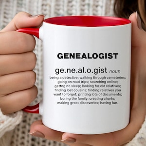 Genealogist Definition Coffee Mug - Funny Family History Gift