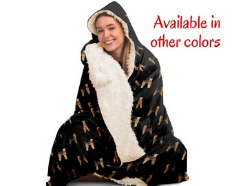Airedale Terrier Hooded Blanket Airedale Terrier Hooded Blanket