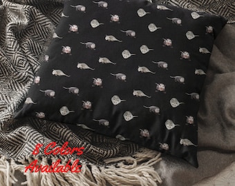 Oreiller drôle d'opossum | Coussin décoratif à motif Possum | Cadeau animal original
