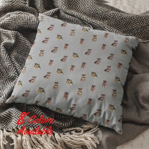 Yorkie Dog Throw Pillow with Insert, Cute Yorkshire Terrier Accent Pillow for Couch or Bed, Dog Lover Gift, All Over Print Home Decor