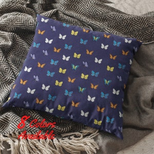 Butterfly Throw Pillow, Colorful Butterfly Pillow for Couch or Bed, Nature Room Decor, Double-Sided Accent Cushion Gift