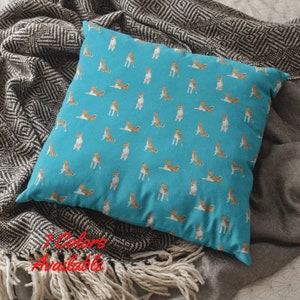 Almohada decorativa con diseño de perro Basenji de 18 x 18 pulgadas, adorable decoración para el hogar para amantes de los perros Basenji, cojín para mascotas con estampado completo, acogedora almohada decorativa con diseño de Basenji, regalo para mamá perruna