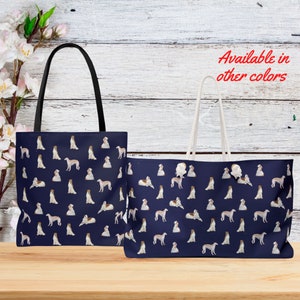 Borzoi Dog Tote Bag, Borzoi Dog Lovey Weekender Bag, Aesthetic Tote Bag, Beach Bag Tote, Mom mother&#39;s day gift