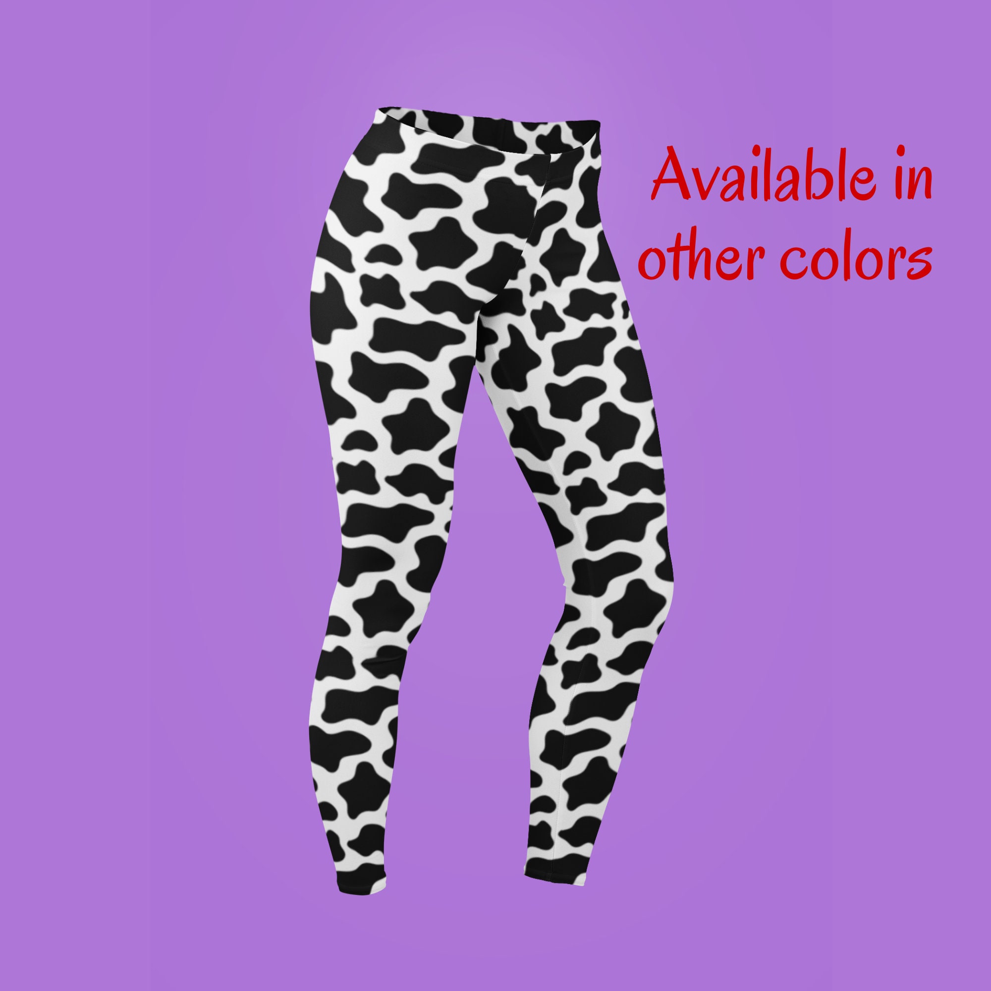 Cow Pattern Leggings Cow Lovers Gifts Cow Mom Legging Pants Etsy UK
