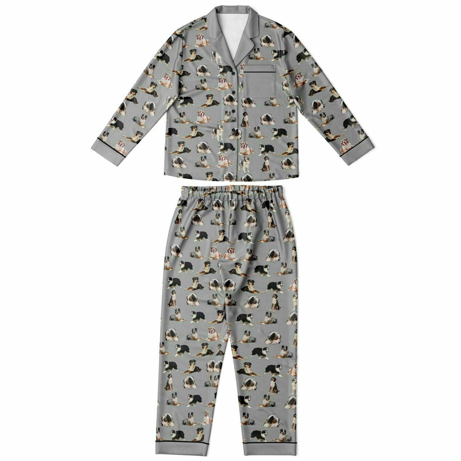 Women's Australian Shepherd Dog Pajama Set | Short Sleeve Sleepwear & Lounge Set, S-XXL