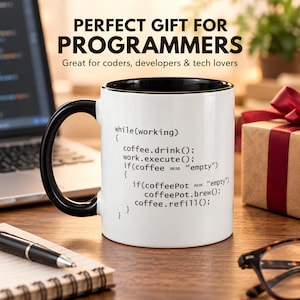 C++ Programmer Mug, Funny Coding Coffee Cup, Software Developer Gift, Computer Science Geek Gift