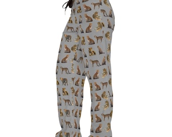 Leopard Print Pyjama Hose : Safari Animal Loungewear Männer und Frauen, Benutzerdefinierte Farben