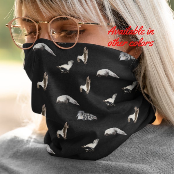 Guêtre de cou léger Skunk, enveloppement de tête de tube Snood, protection solaire pour le sport et le fitness