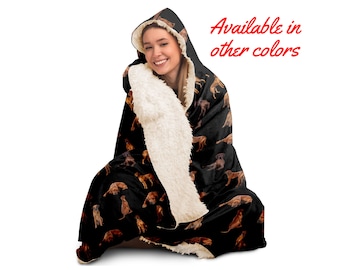 Rhodesian Ridgeback Blanket Hoodie: Sherpa Fleece Hooded Blanket
