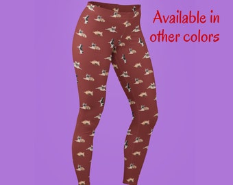 Legging Pants French Bulldog Lovers, Frenchie  Mom Gift, Yoga Leggings French Bulldog Dog Pattern, Legging Outfit For Women