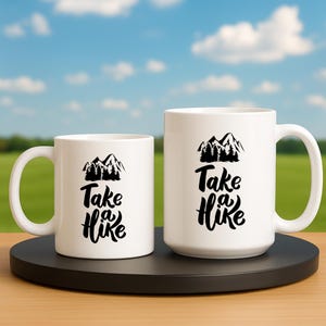 Take A Hike Coffee Mug – Mountain Adventure Mug for Hikers, Outdoor Lovers, Nature Gift for Dad, Camper, Backpacker, or Trail Buddy