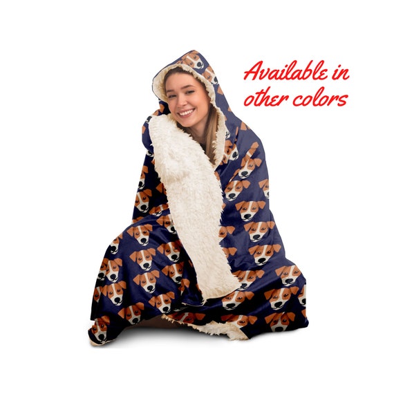 Jack Russell Hooded Blanket Jack Russell Hooded Blanket
