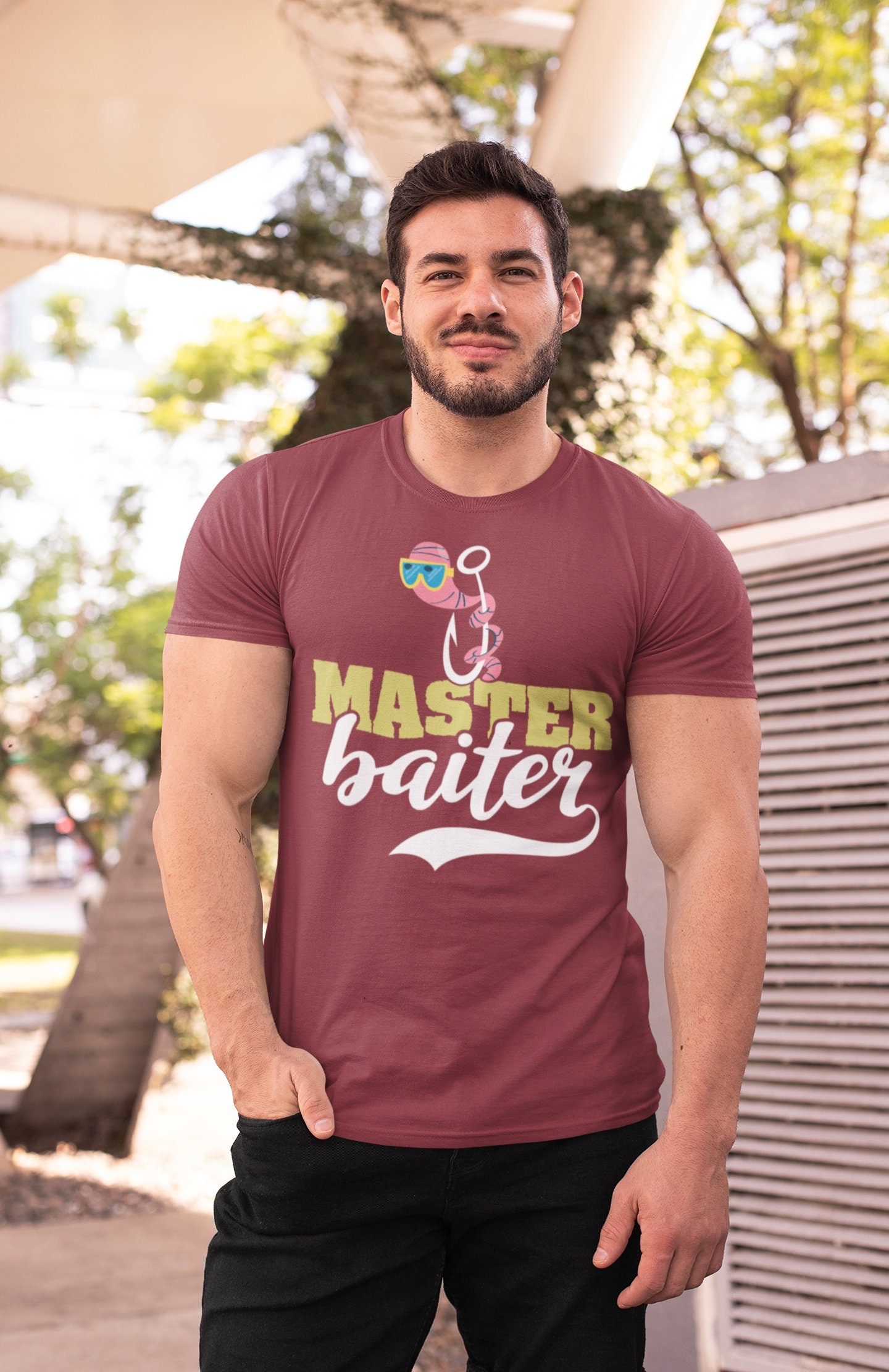 Funny Fishing Offensive Shirts Master Baiter T-shirt, Ironic