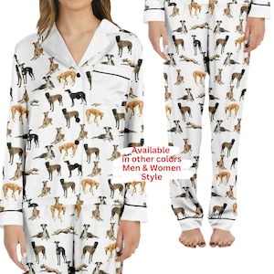 Greyhound Dog Pajama Set For Women And Men, Sleepwear Gift, Loungewear For Her,  For him, Comfy Couples Pyjamas