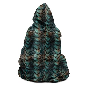 Dragon Scale Hooded Blanket – Sherpa Fleece Snuggle Wrap image 3