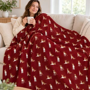 Basenji Dog Blanket, Fleece or Sherpa Throw, Cozy Basenji Gift for Dog Lovers