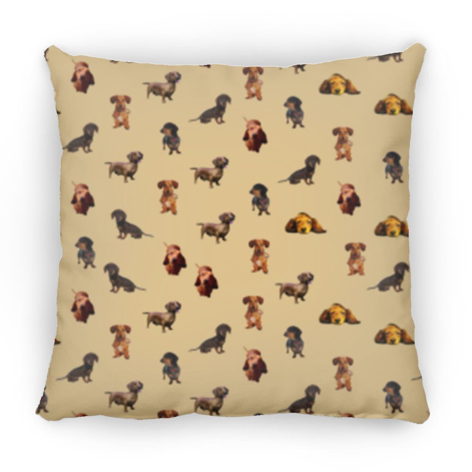 Dachshund Throw Pillow Dachshund Dog Lovers Gift All Over Etsy