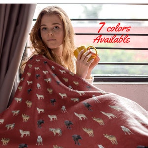 Wolf-Decke, Wolf-Druck-bequeme gemütliche Fleece- und Nerz-Sherpa-Decke, Wolf-Liebhaber-Geschenk, Tiergeschenkidee, Geburtstags-Geschenkidee, unvergessliches Geschenk