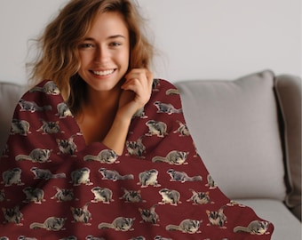Sugar Glider Blanket | Wildlife Throw | Marsupial Lover Gift | Exotic Pet Decor