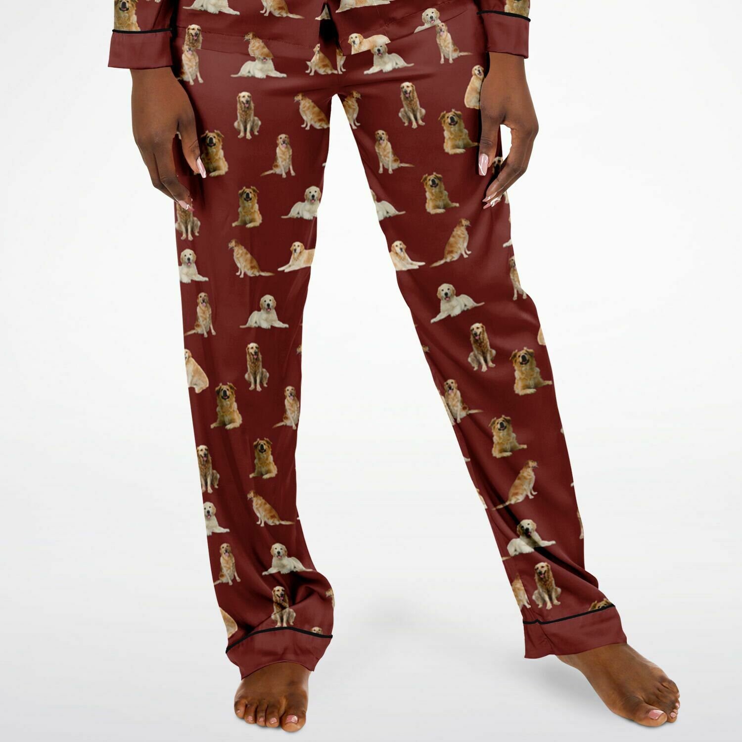 Golden Retriever Dog Pajama Set For Women And Men, Sleepwear Gift