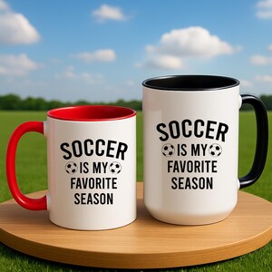 Fußball Kaffeetasse - Fußball ist meine Lieblingsjahreszeit - lustiges Fußballspieler Geschenk, Fußball Mutter Tasse, Wertschätzung des Trainers, Sportliebhaber Tasse