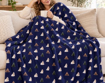 American Cocker Spaniel Blanket, Fleece or Sherpa Throw, Cozy Cocker Spaniel Gift for Dog Lovers
