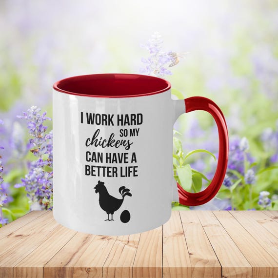 "Yep I Talk To Chickens" Funny Ceramic Mug | 11 Oz, White, Dishwasher Safe - Gift For Poultry Lovers