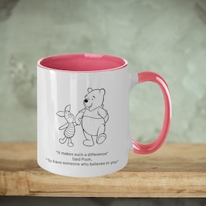 Teacher Coffee Mug - Thank You For Believing In Me, Teacher The Pooh End Of Term Keepsake, Teacher Gift, Teacher Thank You, Nursery Thank