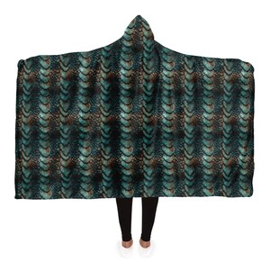 Dragon Scale Hooded Blanket – Sherpa Fleece Snuggle Wrap image 7