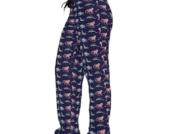 Shark and Octopus Pajama Pants: Marine Life Loungewear Men and Women