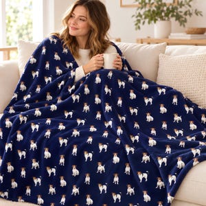 Jack-Russell-Decke, Fleece- oder Sherpa-Decke, Geschenk für Hundeliebhaber