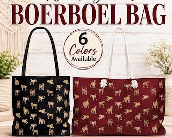 Boerboel Tote Bag or Weekender Bag, South African Mastiff Gift, Dog Lover Travel Tote, 6 Colors