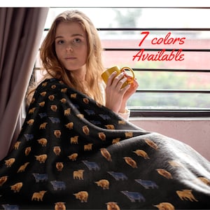 Highland Cow Tie Blanket Etsy