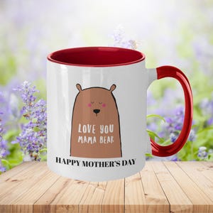 Mama Bear Mother&#39;s Day Mug - Cute Bear Coffee Cup, Mother&#39;s Day Gift from Kids, New Mom Mug, Cozy Gift for Mom, Mama Bear Gift, Cute Mom Mug
